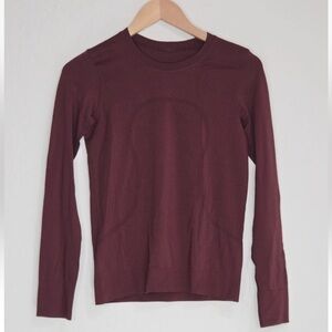 Lululemon Swiftly Tech LS 2.0 Race Red Merlot Size 4 Womens